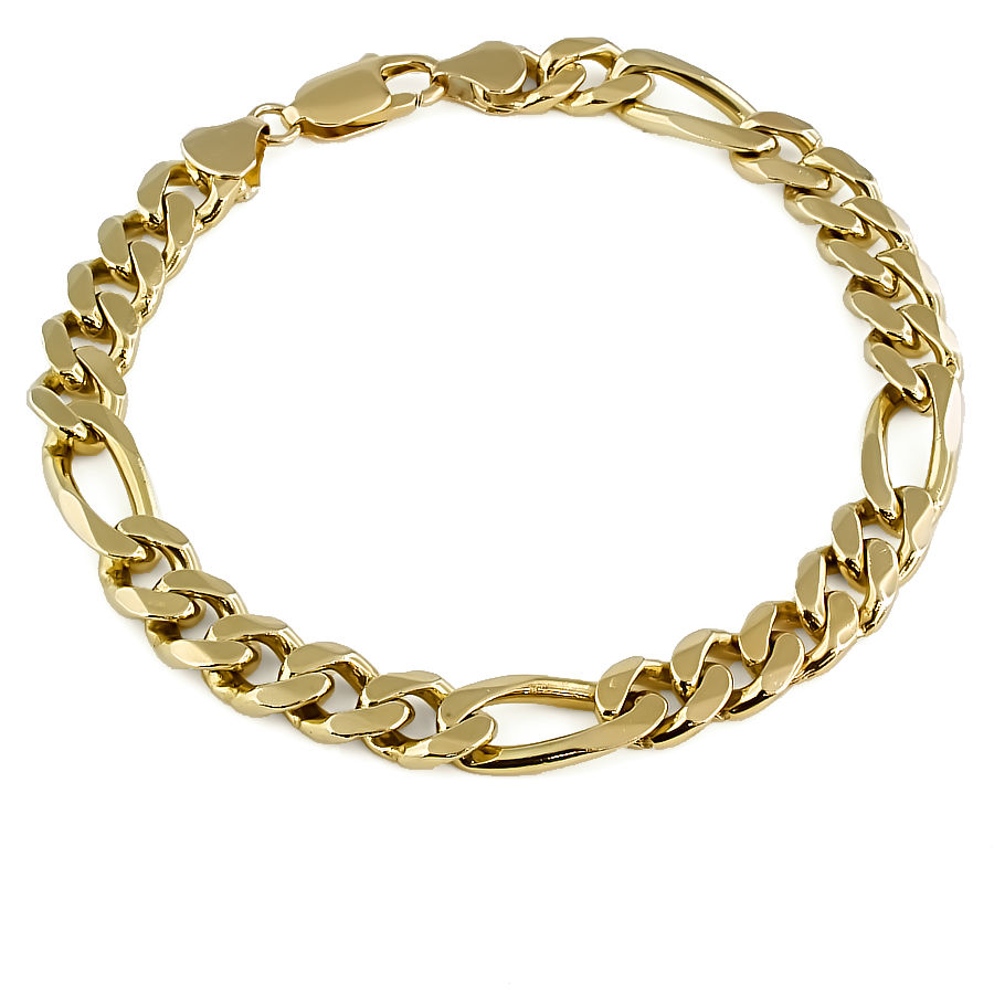 9ct gold 24.2g 8½ inch figaro Bracelet